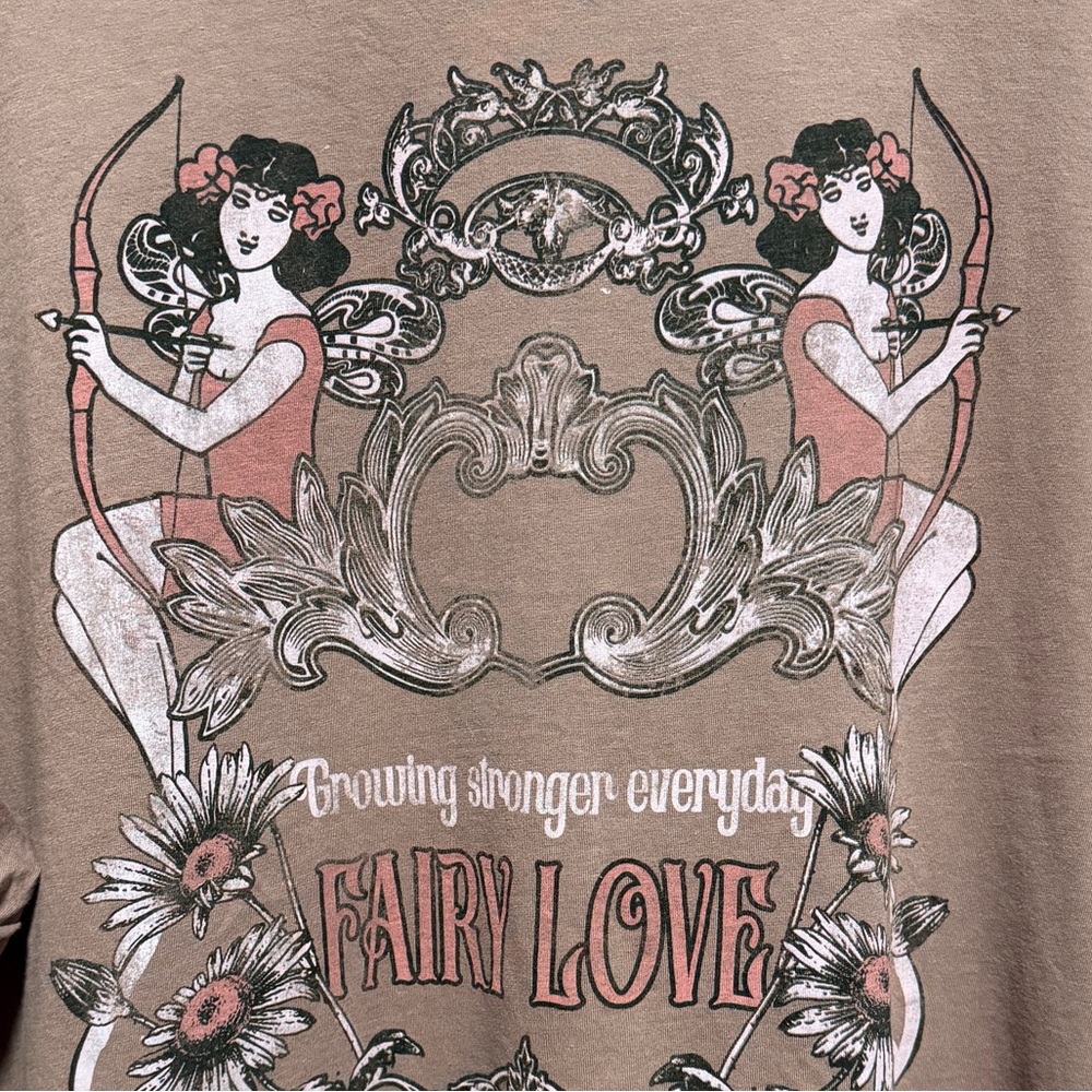ZARA Woman Fairy Love Graphic Tee XL – NWT